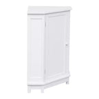 Meuble de rangement d'angle moderne pour salle de bain avec étagère réglable