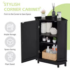 Meuble de rangement d'angle moderne pour salle de bain avec étagère réglable