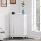 Meuble de rangement d'angle moderne pour salle de bain avec étagère réglable