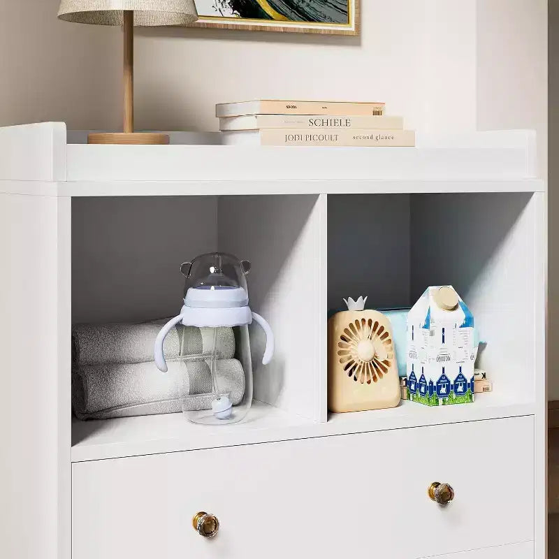 Commode à langer avec plateau à langer amovible