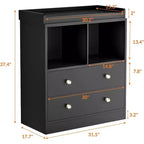 Commode à langer avec plateau à langer amovible