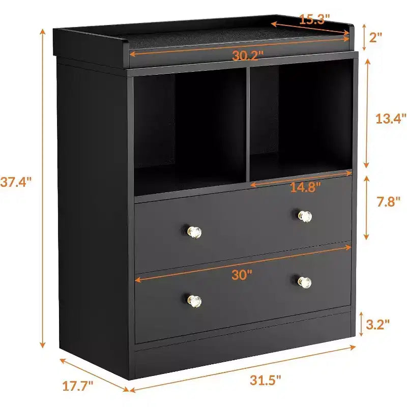 Commode à langer avec plateau à langer amovible