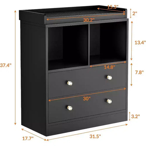 Commode à langer avec plateau à langer amovible