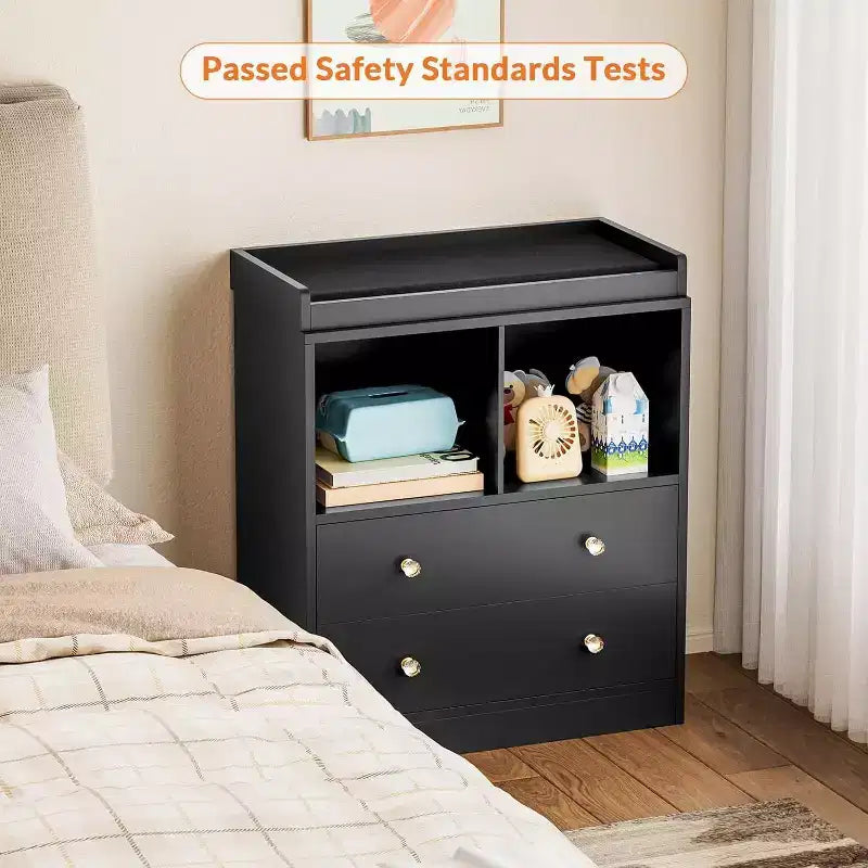 Commode à langer avec plateau à langer amovible