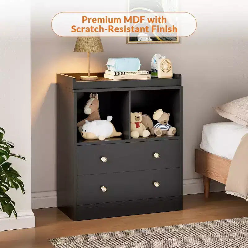 Commode à langer avec plateau à langer amovible