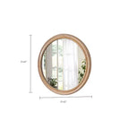 Miroir de vanité circulaire décoratif en bois de ferme