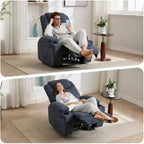 Fauteuil inclinable avec massage et chauffage, canapé simple réglable en velours côtelé