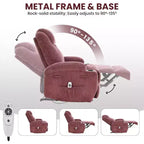 Fauteuil inclinable avec massage et chauffage, canapé simple réglable en velours côtelé