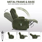Fauteuil inclinable avec massage et chauffage, canapé simple réglable en velours côtelé