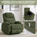 Fauteuil inclinable avec massage et chauffage, canapé simple réglable en velours côtelé