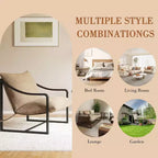Fauteuil d'appoint moderne, Fauteuil suspendu rembourré avec accoudoirs et coussin en mousse souple