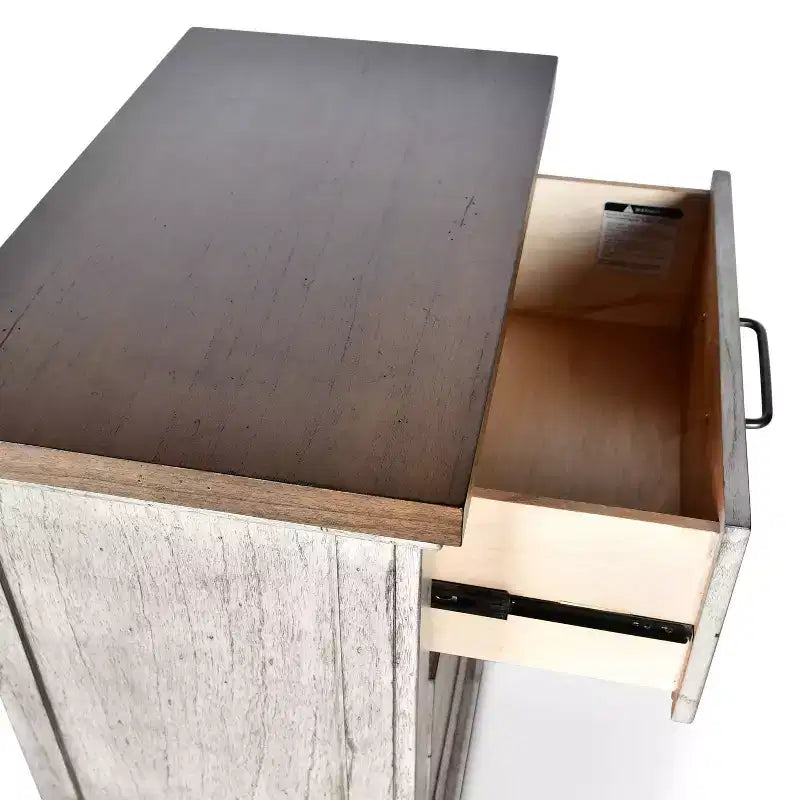 Table de chevet 2 tiroirs rustique miel
