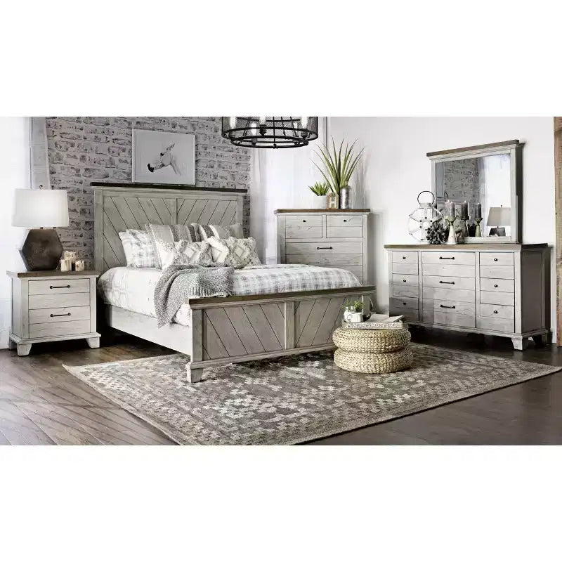 Table de chevet 2 tiroirs rustique miel