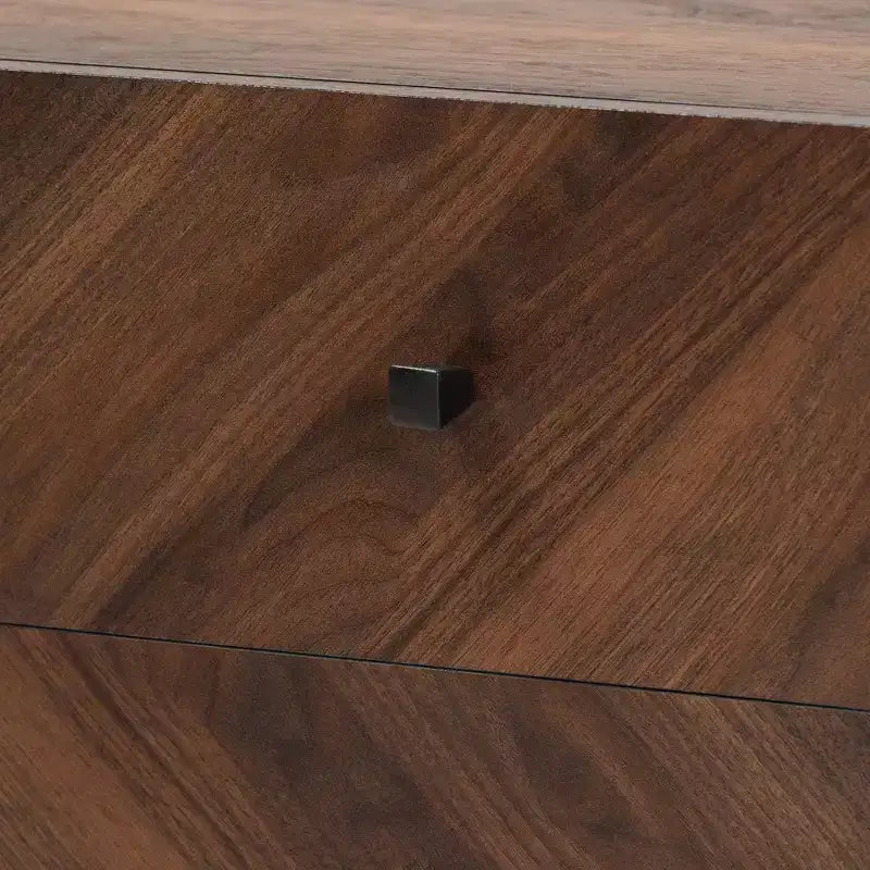 Meuble TV en bois Noyer brun Meuble de divertissement avec tiroir de rangement