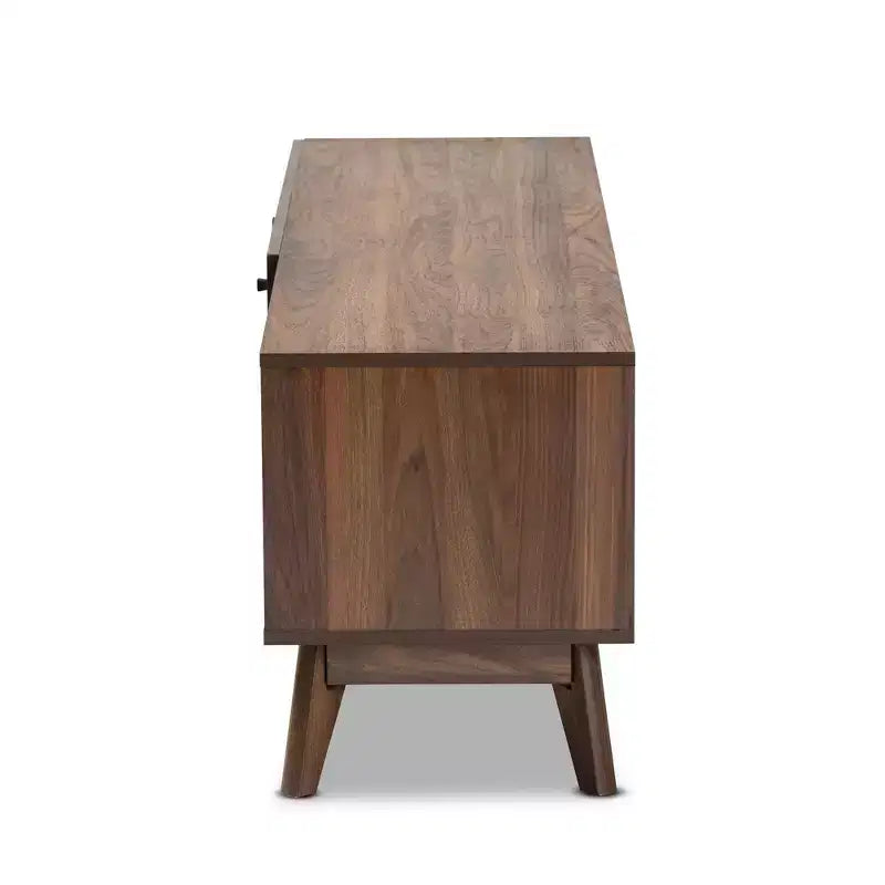 Meuble TV en bois Noyer brun Meuble de divertissement avec tiroir de rangement