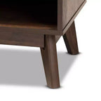 Meuble TV en bois Noyer brun Meuble de divertissement avec tiroir de rangement