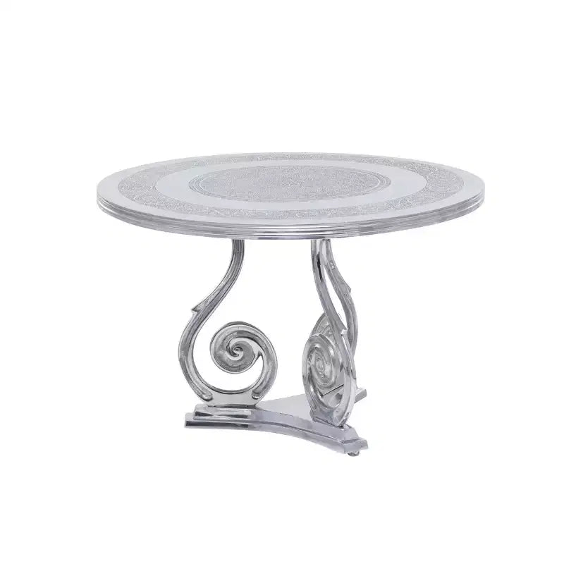 Table basse élégante d'intérieur traditionnelle en aluminium