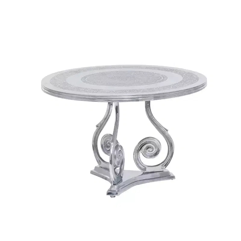 Table basse élégante d'intérieur traditionnelle en aluminium