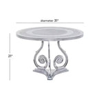 Table basse élégante d'intérieur traditionnelle en aluminium
