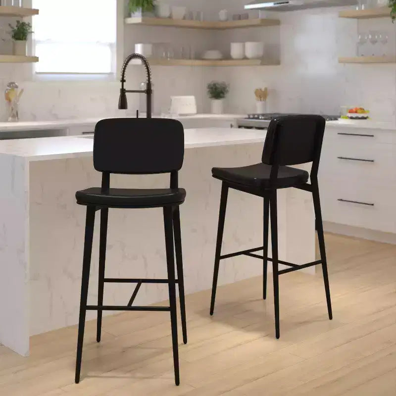 Revêtement de tabourets de bar à dossier mi-hauteur de qualité commerciale