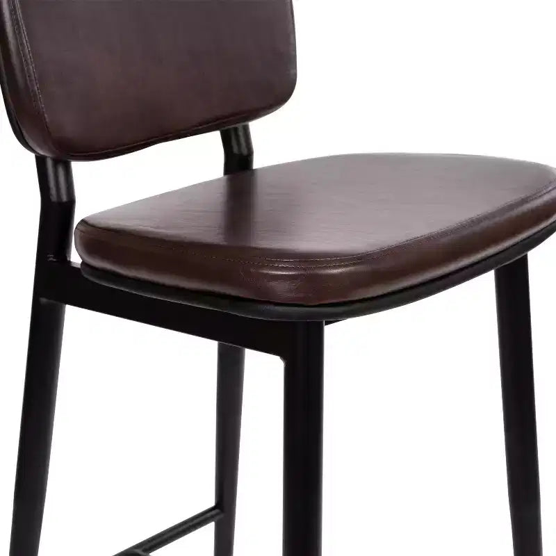 Revêtement de tabourets de bar à dossier mi-hauteur de qualité commerciale
