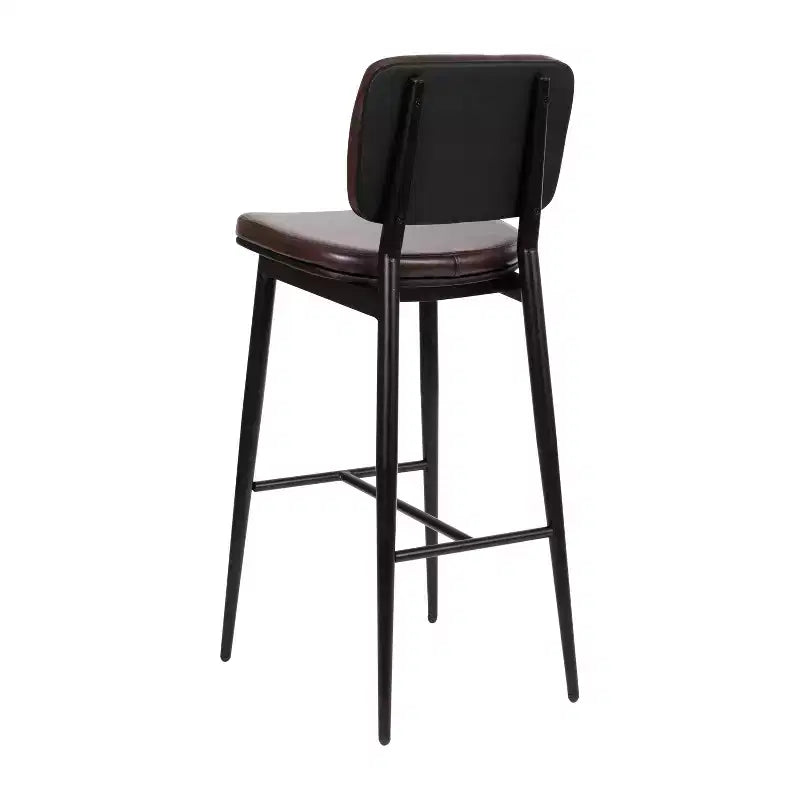 Revêtement de tabourets de bar à dossier mi-hauteur de qualité commerciale