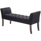 Banc de bout de lit capitonné avec revêtement en tissu