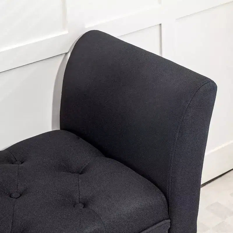 Banc de bout de lit capitonné avec revêtement en tissu