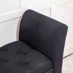 Banc de bout de lit capitonné avec revêtement en tissu