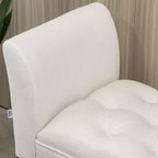 Banc de bout de lit capitonné avec revêtement en tissu