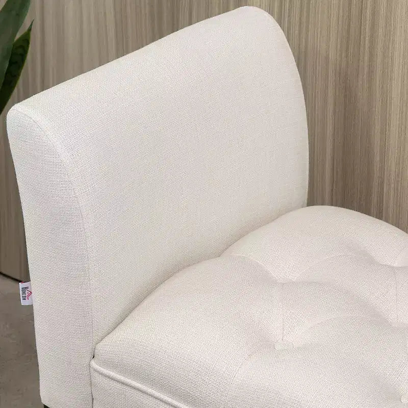 Banc de bout de lit capitonné avec revêtement en tissu