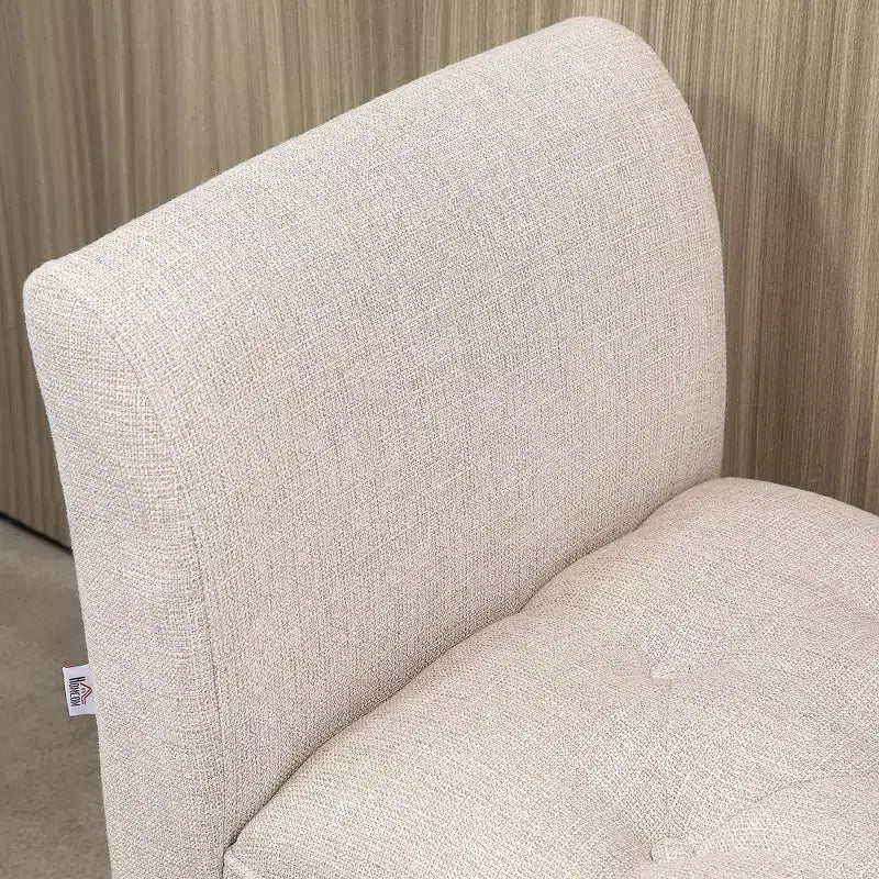 Banc de bout de lit capitonné avec revêtement en tissu