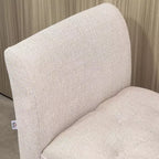 Banc de bout de lit capitonné avec revêtement en tissu