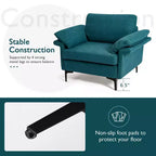Fauteuil d'appoint en tissu moderne, canapé simple rembourré