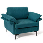 Fauteuil d'appoint en tissu moderne, canapé simple rembourré