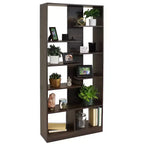Étagère à Livres Ouverte à 9 Niveaux avec Tablettes Décalées pour l'Intérieur