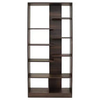 Étagère à Livres Ouverte à 9 Niveaux avec Tablettes Décalées pour l'Intérieur