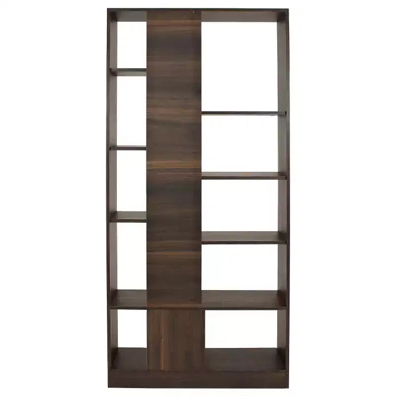 Étagère à Livres Ouverte à 9 Niveaux avec Tablettes Décalées pour l'Intérieur