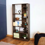 Étagère à Livres Ouverte à 9 Niveaux avec Tablettes Décalées pour l'Intérieur