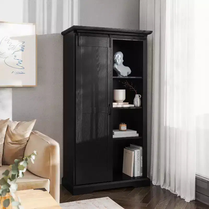Meuble de rangement de ferme avec porte coulissante de style grange