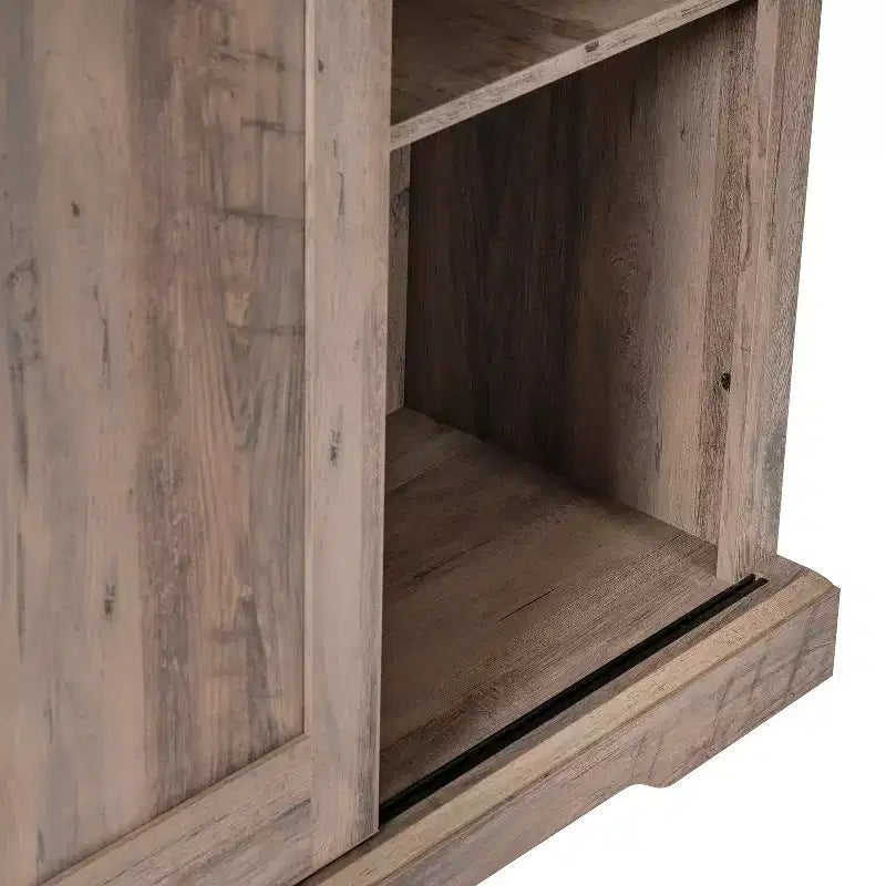 Meuble de rangement de ferme avec porte coulissante de style grange
