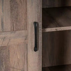 Meuble de rangement de ferme avec porte coulissante de style grange