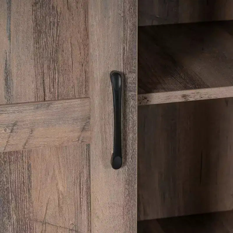 Meuble de rangement de ferme avec porte coulissante de style grange