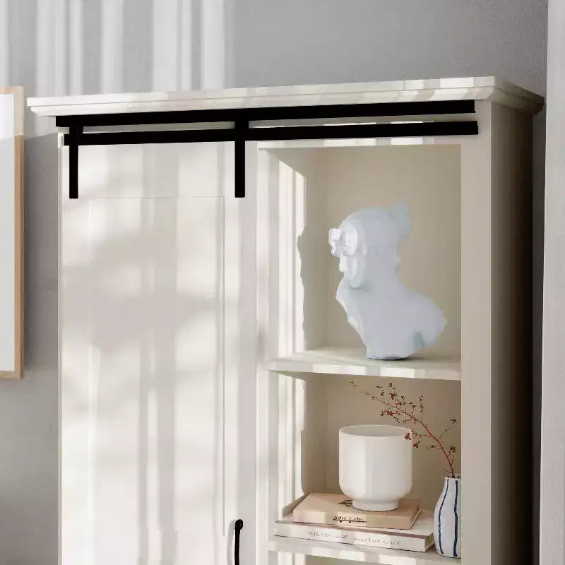 Meuble de rangement de ferme avec porte coulissante de style grange