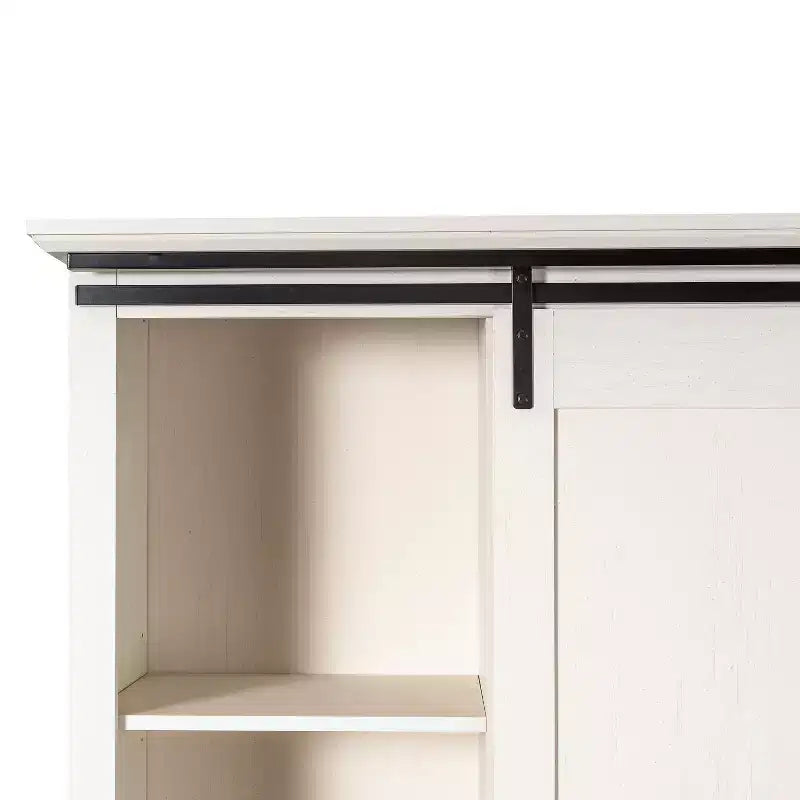 Meuble de rangement de ferme avec porte coulissante de style grange