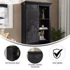 Meuble de rangement de ferme avec porte coulissante de style grange