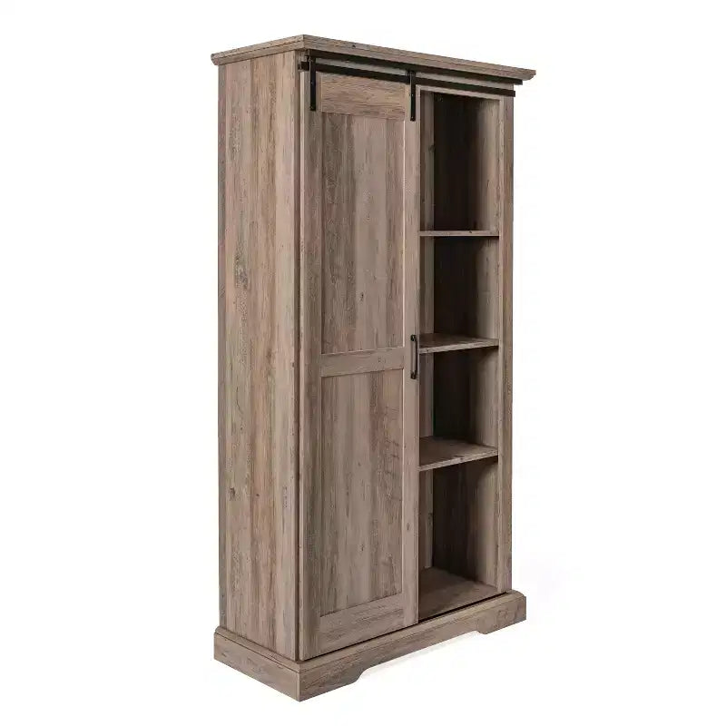 Meuble de rangement de ferme avec porte coulissante de style grange
