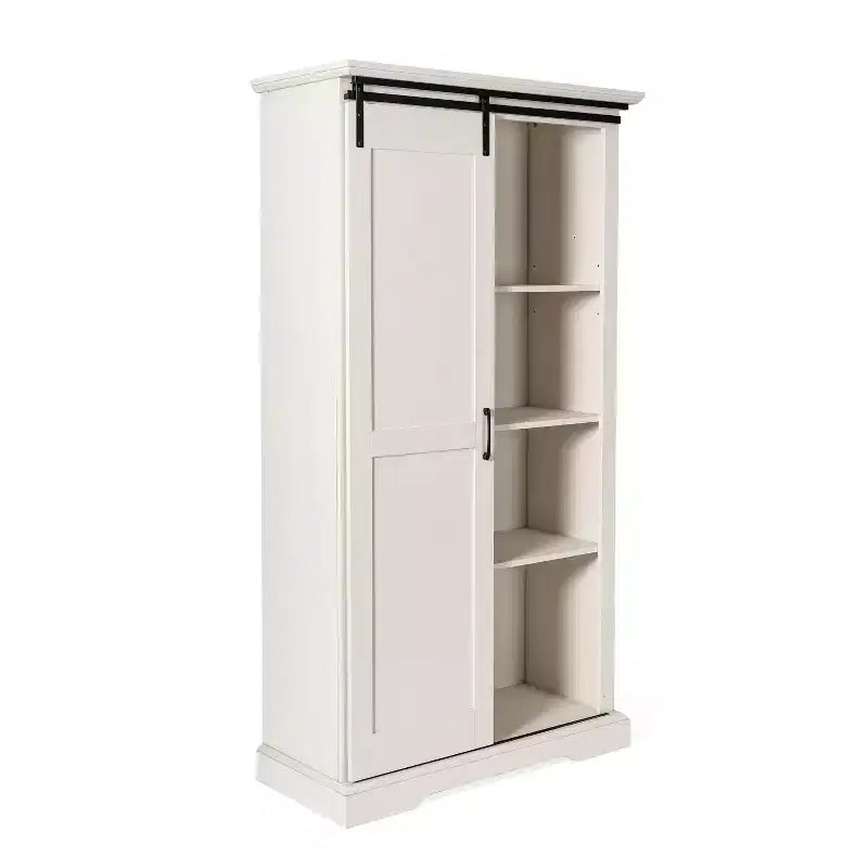 Meuble de rangement de ferme avec porte coulissante de style grange