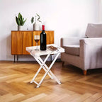 Table d'appoint pliable avec poignées, accessoire de décoration intérieure luxueux